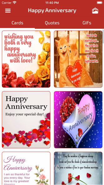 Anniversary Wishes & Cards Screenshot 1 - AppWisp.com Anniversary Wishes & Cards Screenshot 1 - AppWisp.com