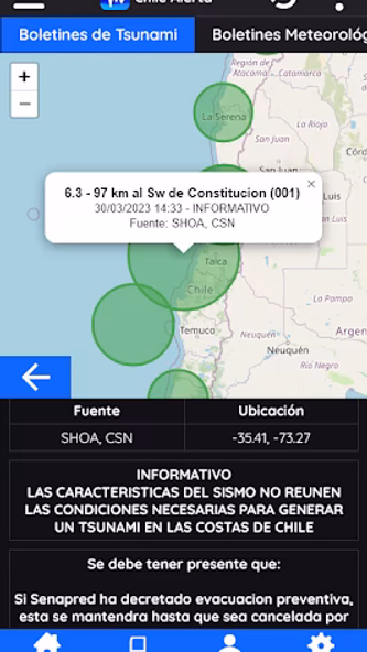 Chile Alert Screenshot 3 - AppWisp.com Chile Alert Screenshot 3 - AppWisp.com