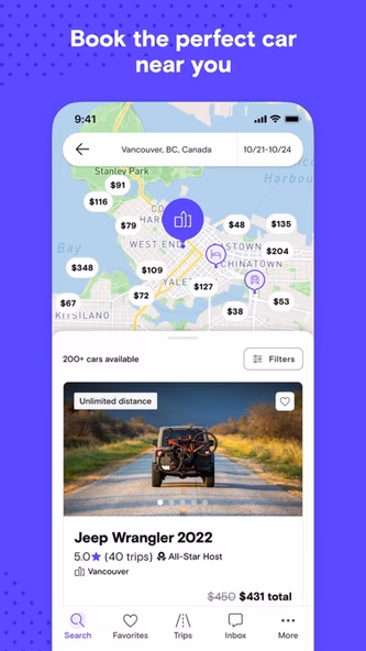 Turo — Car rental marketplace Screenshot 1 - AppWisp.com Turo — Car rental marketplace Screenshot 1 - AppWisp.com