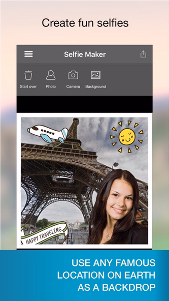 Selfie Maker - fake location with landmark photos Screenshot 1 - AppWisp.com Selfie Maker - fake location with landmark photos Screenshot 1 - AppWisp.com