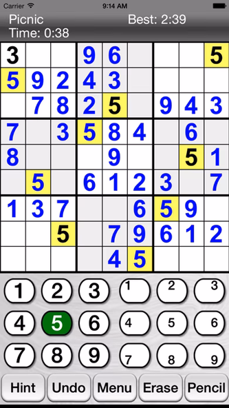 :) Sudoku Screenshot 1 - AppWisp.com :) Sudoku Screenshot 1 - AppWisp.com