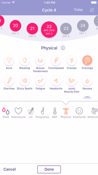 FEMM Period Ovulation Tracker Screenshot 3 - AppWisp.com FEMM Period Ovulation Tracker Screenshot 3 - AppWisp.com