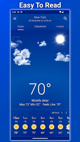 Weather: Clear Skies Screenshot 2 - AppWisp.com Weather: Clear Skies Screenshot 2 - AppWisp.com