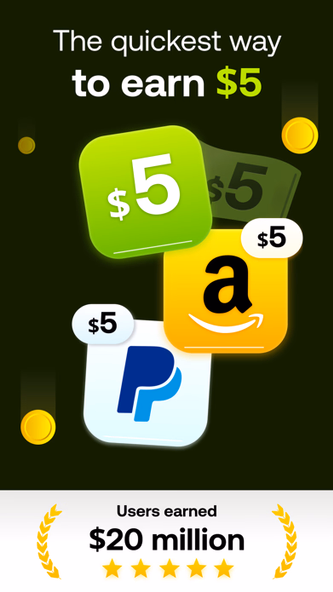 Five Surveys - Earn Money Fast Screenshot 1 - AppWisp.com Five Surveys - Earn Money Fast Screenshot 1 - AppWisp.com