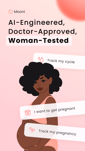 Period Tracker | Mooni Screenshot 1 - AppWisp.com Period Tracker | Mooni Screenshot 1 - AppWisp.com