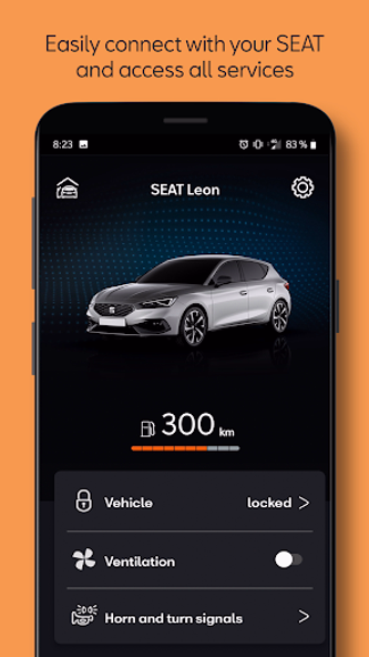SEAT CONNECT App Screenshot 1 - AppWisp.com SEAT CONNECT App Screenshot 1 - AppWisp.com