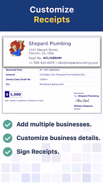 Receipt Maker - Sign & Send Screenshot 3 - AppWisp.com Receipt Maker - Sign & Send Screenshot 3 - AppWisp.com