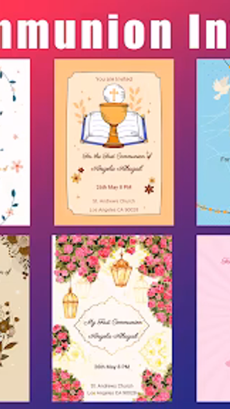 Baptism Communion Invitation Screenshot 2 - AppWisp.com