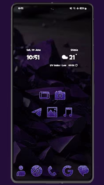 Purple Shine Rocks Icon Pack Screenshot 1 - AppWisp.com Purple Shine Rocks Icon Pack Screenshot 1 - AppWisp.com