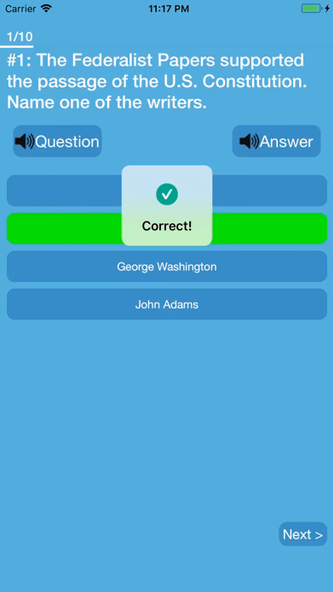 US Citizenship Test 2025 Screenshot 4 - AppWisp.com US Citizenship Test 2025 Screenshot 4 - AppWisp.com