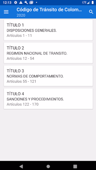 Código de Tránsito de Colombia Screenshot 4 - AppWisp.com Código de Tránsito de Colombia Screenshot 4 - AppWisp.com