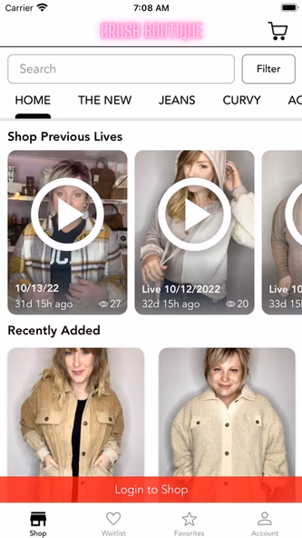 CRUSH Boutique Screenshot 2 - AppWisp.com CRUSH Boutique Screenshot 2 - AppWisp.com