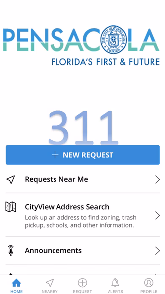 Pensacola 311 Screenshot 1 - AppWisp.com Pensacola 311 Screenshot 1 - AppWisp.com