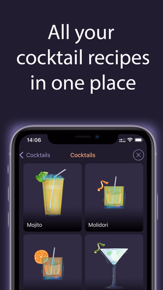 Cocktail Art - Bartender App Screenshot 1 - AppWisp.com Cocktail Art - Bartender App Screenshot 1 - AppWisp.com