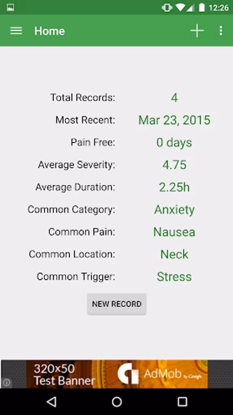 Health Log Screenshot 1 - AppWisp.com Health Log Screenshot 1 - AppWisp.com