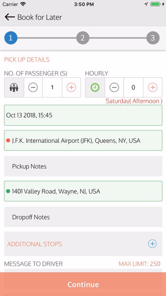 Meridian Limo Passenger App Screenshot 2 - AppWisp.com Meridian Limo Passenger App Screenshot 2 - AppWisp.com