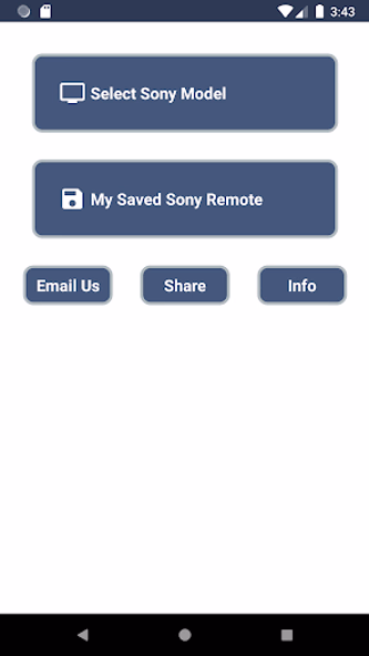 Sony TV Remote Screenshot 1 - AppWisp.com