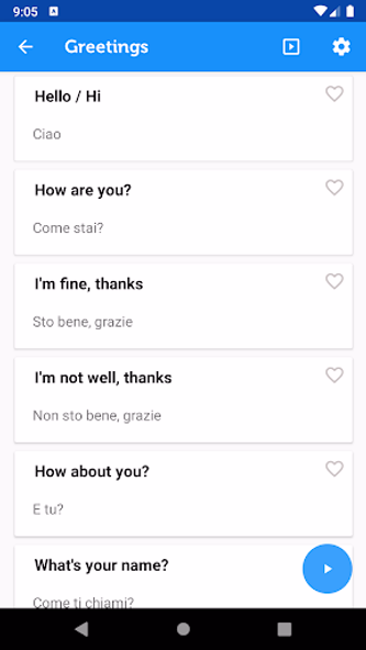 Learn Italian Phrasebook Screenshot 2 - AppWisp.com Learn Italian Phrasebook Screenshot 2 - AppWisp.com
