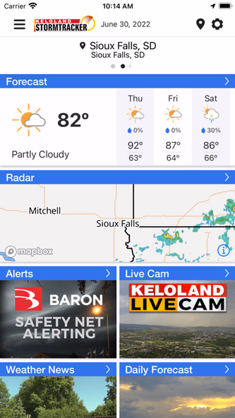 KELO Weather – South Dakota Screenshot 1 - AppWisp.com KELO Weather – South Dakota Screenshot 1 - AppWisp.com