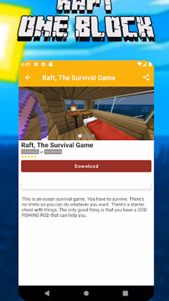 Mod Raft Survival for MCPE - O Screenshot 4 - AppWisp.com Mod Raft Survival for MCPE - O Screenshot 4 - AppWisp.com