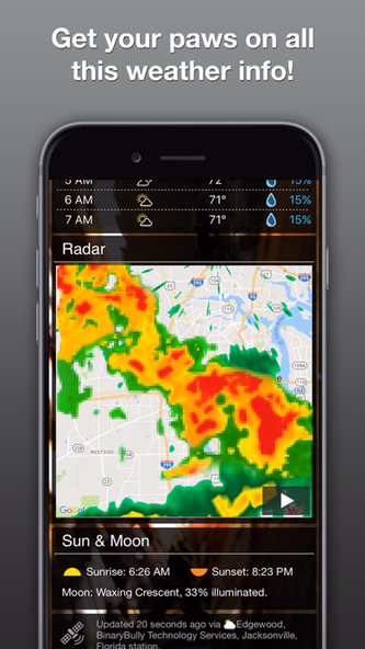 Weather Puppy Forecast + Radar Screenshot 3 - AppWisp.com