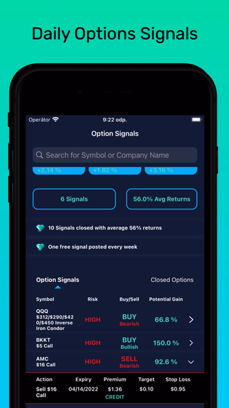 Stock Signals Options Alerts Screenshot 2 - AppWisp.com Stock Signals Options Alerts Screenshot 2 - AppWisp.com