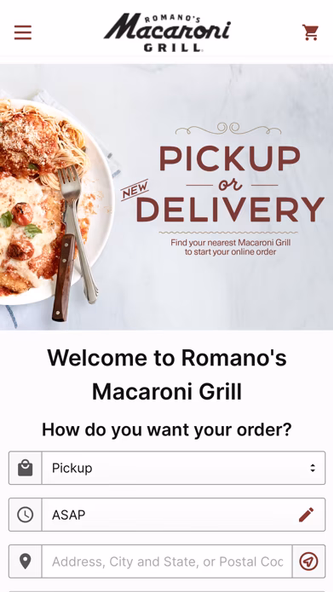Macaroni Grill Ordering Screenshot 1 - AppWisp.com Macaroni Grill Ordering Screenshot 1 - AppWisp.com
