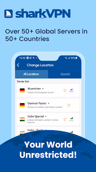 SharkVPN - Secure & Affordable Screenshot 1 - AppWisp.com SharkVPN - Secure & Affordable Screenshot 1 - AppWisp.com