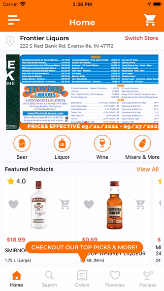 Frontier Liquors Screenshot 1 - AppWisp.com Frontier Liquors Screenshot 1 - AppWisp.com