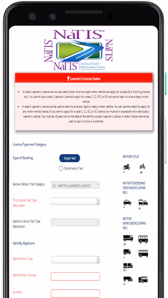 Natis Driving License Bookings Screenshot 2 - AppWisp.com Natis Driving License Bookings Screenshot 2 - AppWisp.com