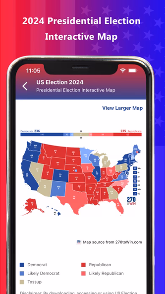 Presidential & US Election App Screenshot 2 - AppWisp.com Presidential & US Election App Screenshot 2 - AppWisp.com