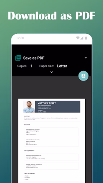 Resume Maker CV Maker Screenshot 3 - AppWisp.com Resume Maker CV Maker Screenshot 3 - AppWisp.com