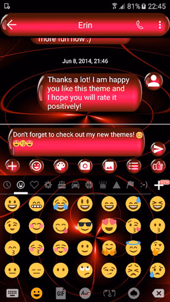 SMS Messages Spheres Red Theme Screenshot 4 - AppWisp.com SMS Messages Spheres Red Theme Screenshot 4 - AppWisp.com