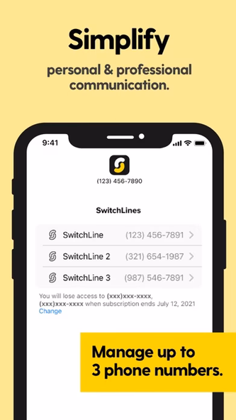 SwitchUp - Second Phone Number Screenshot 2 - AppWisp.com SwitchUp - Second Phone Number Screenshot 2 - AppWisp.com
