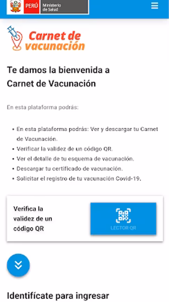 Carné de Vacunación - MINSA Screenshot 2 - AppWisp.com Carné de Vacunación - MINSA Screenshot 2 - AppWisp.com