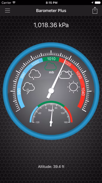 Barometer Plus - Altimeter Screenshot 1 - AppWisp.com Barometer Plus - Altimeter Screenshot 1 - AppWisp.com