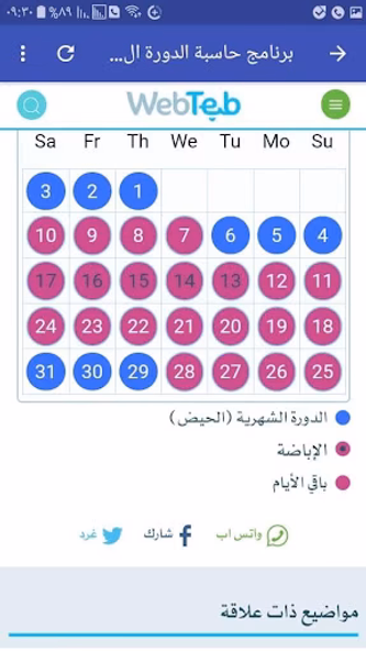 كيفية حساب الدورة الشهرية Screenshot 2 - AppWisp.com كيفية حساب الدورة الشهرية Screenshot 2 - AppWisp.com