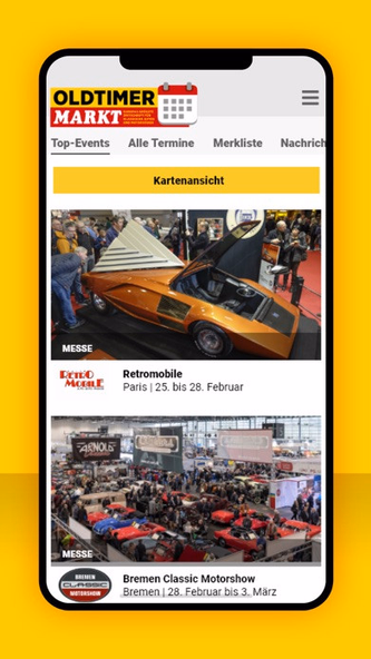 Oldtimer-Termine Screenshot 2 - AppWisp.com Oldtimer-Termine Screenshot 2 - AppWisp.com