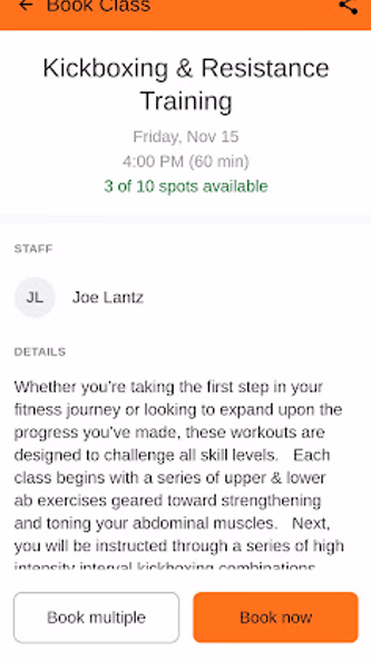 Joe Lantz's Fitness Kickboxing Screenshot 3 - AppWisp.com Joe Lantz's Fitness Kickboxing Screenshot 3 - AppWisp.com