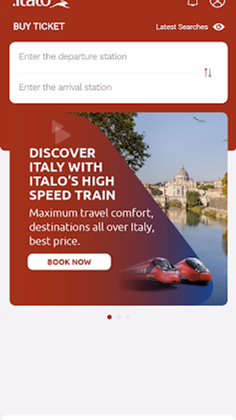 Italo: Italian Highspeed Train Screenshot 1 - AppWisp.com Italo: Italian Highspeed Train Screenshot 1 - AppWisp.com