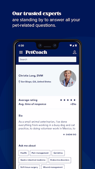 PetCoach Ask a vet online 24/7 Screenshot 4 - AppWisp.com PetCoach Ask a vet online 24/7 Screenshot 4 - AppWisp.com