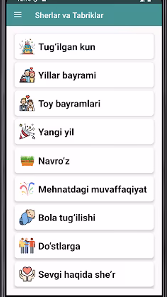 Sherlar va Tabriklar Screenshot 2 - AppWisp.com Sherlar va Tabriklar Screenshot 2 - AppWisp.com