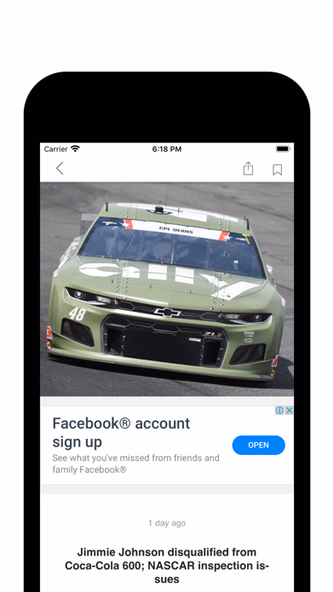 Racing News App Screenshot 2 - AppWisp.com Racing News App Screenshot 2 - AppWisp.com