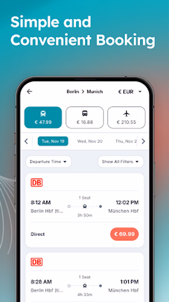 Virail: Compare Trains & Buses Screenshot 2 - AppWisp.com