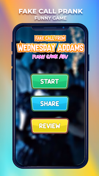 Wednesday Addams Game Fakecall Screenshot 1 - AppWisp.com
