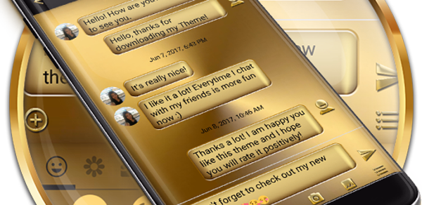 SMS Messages Metal Solid Gold Header - AppWisp.com SMS Messages Metal Solid Gold Header - AppWisp.com