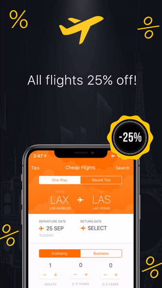 Hot Deals: Book Cheap Flights Screenshot 1 - AppWisp.com Hot Deals: Book Cheap Flights Screenshot 1 - AppWisp.com