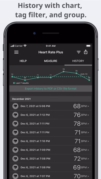 Heart Rate Plus: Pulse Monitor Screenshot 4 - AppWisp.com Heart Rate Plus: Pulse Monitor Screenshot 4 - AppWisp.com