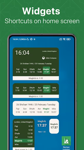 Namaz: Prayer Times & Qibla Screenshot 3 - AppWisp.com Namaz: Prayer Times & Qibla Screenshot 3 - AppWisp.com