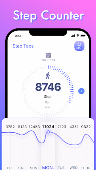 Fitness Pedometer:Step Counter Screenshot 1 - AppWisp.com Fitness Pedometer:Step Counter Screenshot 1 - AppWisp.com